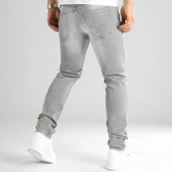 Vente flash 🌟 Jean Regular Fit Avec Destroy 2674 Denim Gris Clair de LBO 🎉 -France LBO Soldes Boutique lbo 333911 SHALBO 2674 20221014T081850 05