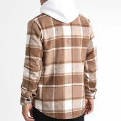 Sortie 😀 Surchemise A Carreaux 0134 Camel Blanc de LBO 🥰 -France LBO Soldes Boutique lbo 334036 LBO 1070318 0134 20221007T153513 04