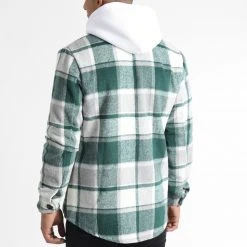 Meilleure affaire 😍 Surchemise A Carreaux 0135 Vert Blanc de LBO 😀 -France LBO Soldes Boutique lbo 334037 LBO 1070318 0135 20221007T153533 04
