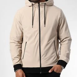 De gros 🎉 Veste Zippée Capuche 0214 Beige de LBO ✔️
