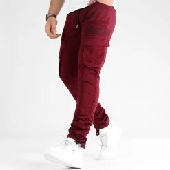 Promo ❤️ Pantalon Cargo 2772 Bordeaux de LBO ✨