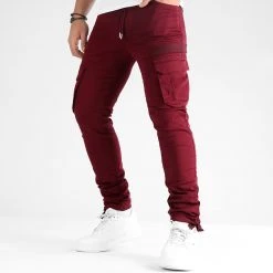Promo ❤️ Pantalon Cargo 2772 Bordeaux de LBO ✨ -France LBO Soldes Boutique lbo 335445 SHALBO 2772 20221117T153205 03