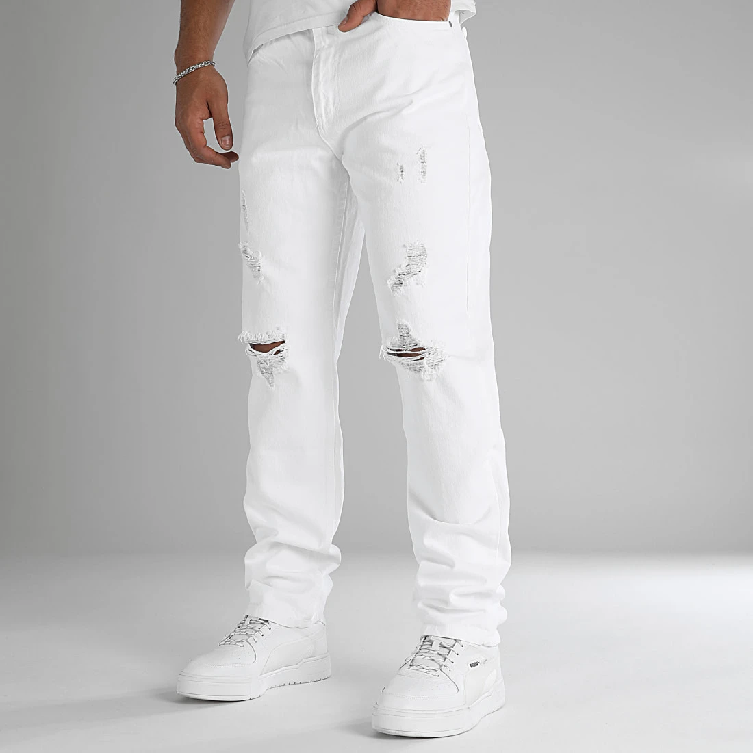 Top 10 🔥 Jean Relaxed Fit Avec Destroy 2778 Blanc Denim de LBO 🔔 3 Top 10 🔥 Jean Relaxed Fit Avec Destroy 2778 Blanc Denim de LBO 🔔