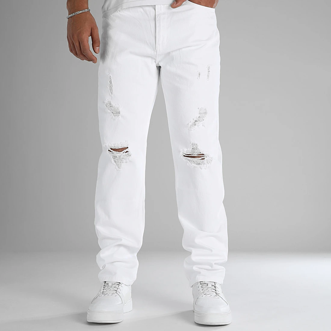 Top 10 🔥 Jean Relaxed Fit Avec Destroy 2778 Blanc Denim de LBO 🔔 6 Top 10 🔥 Jean Relaxed Fit Avec Destroy 2778 Blanc Denim de LBO 🔔 – Image 4