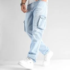 Meilleure vente 🎁 Jean Relaxed Fit Avec Poches Cargo 2787 Bleu Denim Wash de LBO 🎁 -France LBO Soldes Boutique lbo 339280 SHALBO 2787 20221117T153232 03