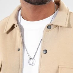 Tout neuf ⌛ Collier Avec Pendentif Bague Argenté de LBO ⭐