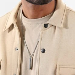 Meilleure vente ⌛ Collier Avec Pendentif Balle Argenté de LBO ✨