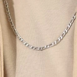 Promo 🧨 Collier Maille Figaro 3.5mm Argenté de LBO ❤️ -France LBO Soldes Boutique lbo 339515 LBO 10708 COA036 ARGENT T55 20221006T154643 02