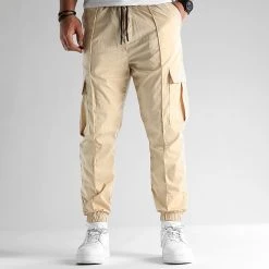Promo 🔥 Pantalon Avec Poches Cargo 2810 Beige de LBO ✔️ -France LBO Soldes Boutique lbo 342494 SHALBO 2810 20221117T153122 05