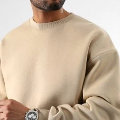 Coupon 👍 Sweat Crewneck Oversize Large 2809 Beige de LBO 🛒 -France LBO Soldes Boutique lbo 342496 SHALBO 2809 20221123T084846 02