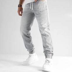 Sortie 😉 Jogger Pant Jean Relaxed Fit 2831 Denim Gris de LBO ✔️ -France LBO Soldes Boutique lbo 344424 SHALBO 2831 20221117T153404 04