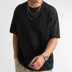 Remise ⭐ Lot De 2 Tee 👏 Shirts Oversize Large 2420 2419 Noir Blanc de LBO ⌛ -France LBO Soldes Boutique lbo 345128 LOT FAB SHALBO 2420 FAB SHALBO 2419 20221028T155754 03