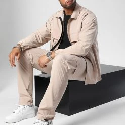 Grosses soldes ✔️ Ensemble Veste Zippée Et Pantalon Cargo 10701336 Beige de LBO ⌛ -France LBO Soldes Boutique lbo 345153 LOT LBO 10701336 0199 LBO 10701336 0201 20221028T153908 05
