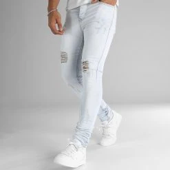 Promo ⭐ Jean Slim LB054-4 Denim Super Wash de LBO 🥰 -France LBO Soldes Boutique lbo 345537 LBO LB054 4 SUPERLIGHTBLUEDENIM 20221028T154926 04