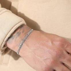 Meilleure affaire ❤️ Bracelet Maille Figaro 3.5mm Argenté de LBO 🔔