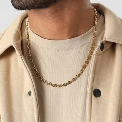 Meilleure vente ✔️ Collier Grain De Café 5mm Doré de LBO 💯