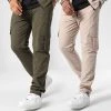 Meilleure affaire ✔️ Lot De 2 Pantalons Cargo 10701336 Beige Vert Kaki de LBO 👍 -France LBO Soldes Boutique lbo 347747 LOT LBO 10701336 0198 LBO 10701336 0199 20221111T135802 01