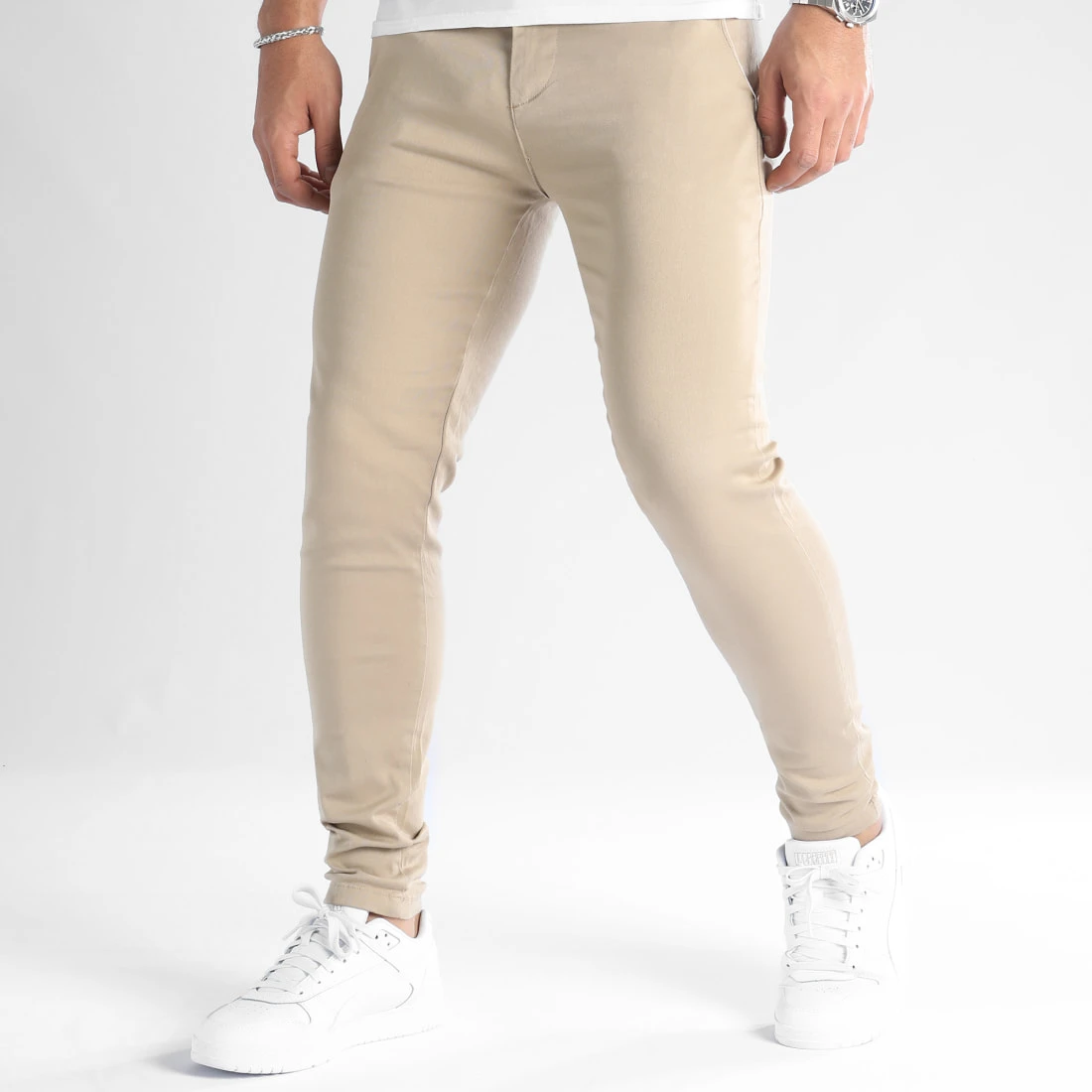 Budget ⌛ Lot De 2 Pantalons Chino Skinny 1353 1355 Beige Noir de LBO 😀 5 Budget ⌛ Lot De 2 Pantalons Chino Skinny 1353 1355 Beige Noir de LBO 😀 – Image 3