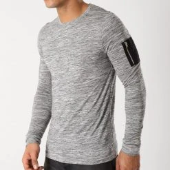 Top 10 ❤️ Lot de 2 Tee Shirts Manches Longues Bomber 27 Noir Et Gris Anthracite Chiné de LBO ⌛ -France LBO Soldes Boutique lbo 85168 FAB SHALBO 27 LOTDE2NOIRETANTHRACHINE 20181109T161055 02