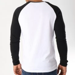 Acheter ❤️ Tee 🛒 Shirt Manches Longues Raglan 35-1 Noir Blanc de LBO 🔥 -France LBO Soldes Boutique lbo 88652 FAB SHALBO 35 1 20181015T154206 04