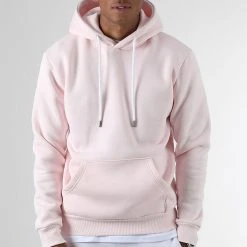 Remise 🛒 Sweat Capuche 122 Rose Pale de LBO ❤️
