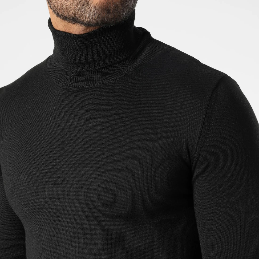 Coupon 👍 Lot De 2 Pulls Col Roulé 1006 Noir Gris Chiné de LBO 🎁 4 Coupon 👍 Lot De 2 Pulls Col Roulé 1006 Noir Gris Chiné de LBO 🎁 – Image 2